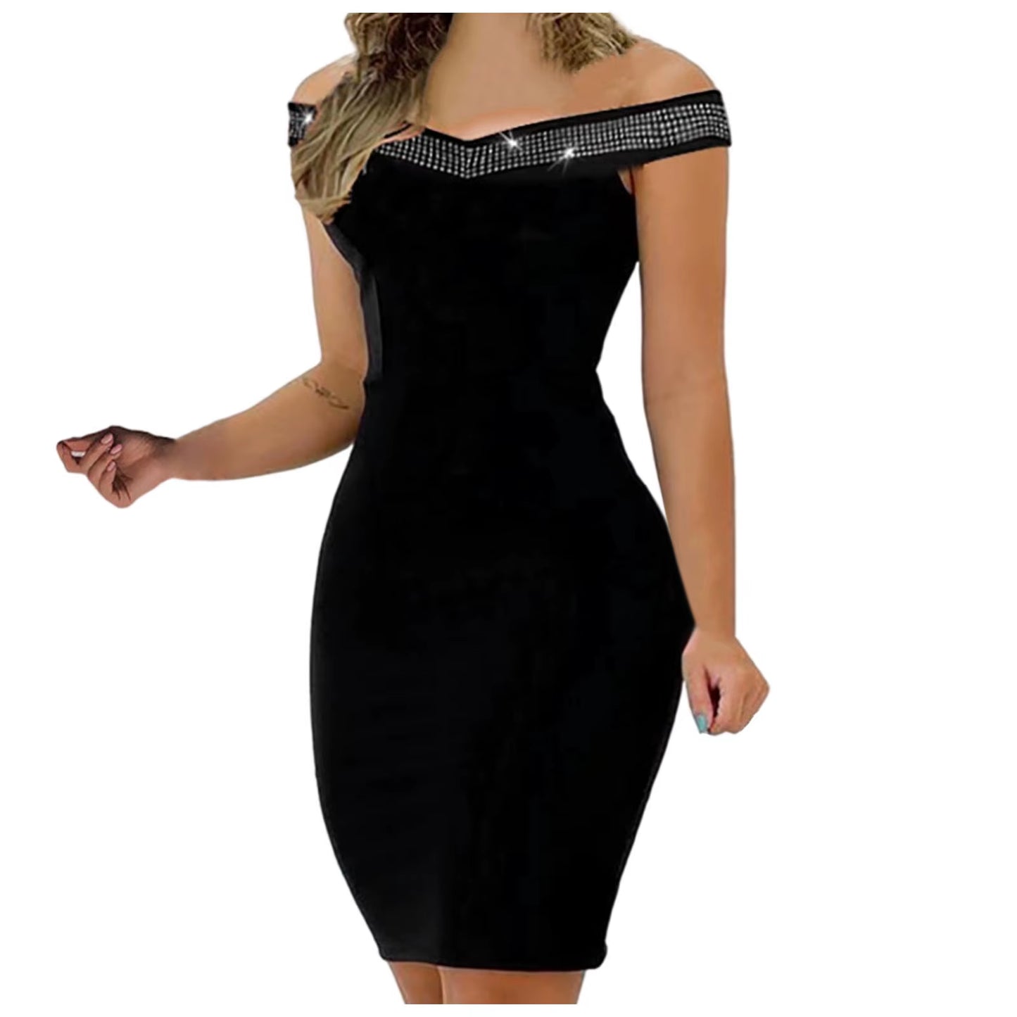 Women'S Mis Pedidos Recientes Fashion Deep V-Neck Sexy Package Hip Dress Backless Open Vestidos De